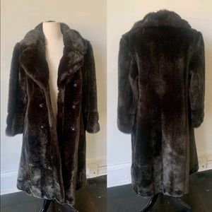 Vintage Brown Faux Fur 1960’s Coat